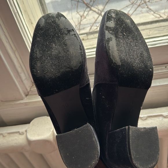 Velvet UO blue grey velvet ankle boots - 10 - Picture 9 of 9